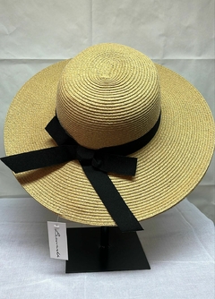 SOMBRERO FIBRA NATURAL CON MOÑO DE GROSS