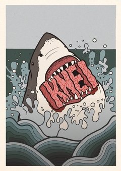 Poster ilustración SharKnei por Ramiro Achiary