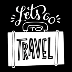 Adesivo Frase - Lets go to travel na internet