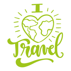 Adesivo Frase - I love travel - comprar online