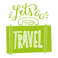 Adesivo Frase - Lets go to travel - comprar online