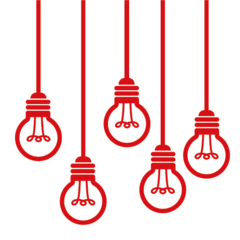 Adesivo - Conjunto de lâmpadas na internet