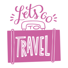 Adesivo Frase - Lets go to travel - loja online