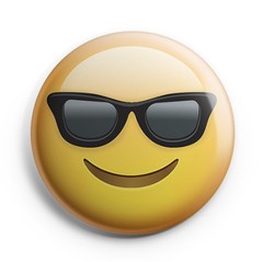 Boton Emoji Sunglasses