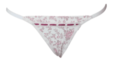 Lingerie calcinha fio-dental floral