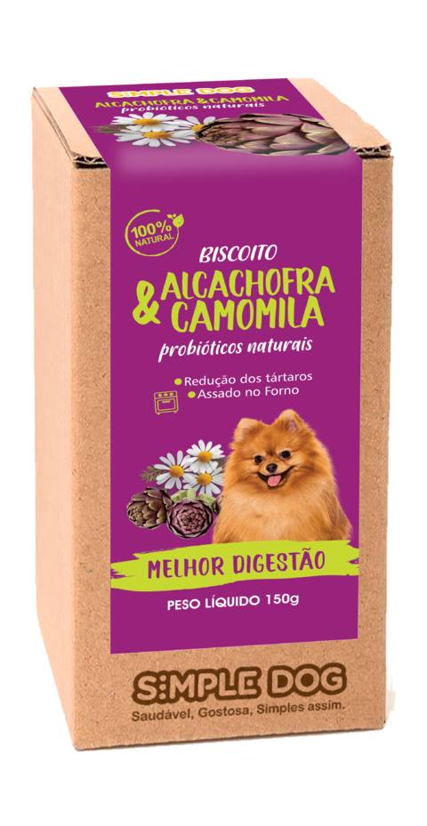 Biscoito Simple Dog Alcachofra e Camomila