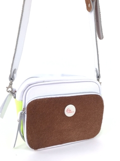 BOLONIA - Blanco + lima + pelo beige - comprar online