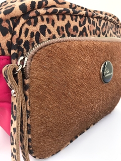 BOLONIA - Leopardo + fucsia + pelo beige - tienda online