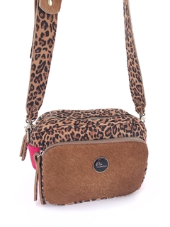 BOLONIA - Leopardo + fucsia + pelo beige - comprar online