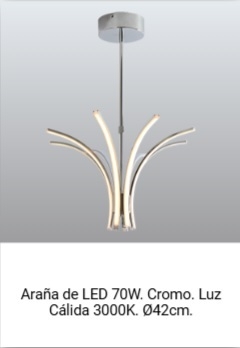 Araña LED 70w cromo - comprar online