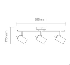 Liston blanco x3 GU10 - comprar online