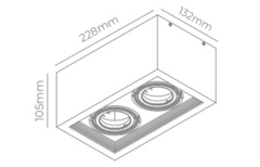 Caja x 2 led gu10 7w - comprar online