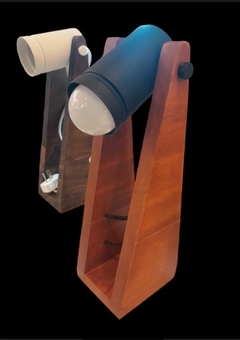 Velador madera con cabezal movil E-27 - comprar online