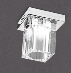 Plafon cristal G9 o LED rectangular - tienda online
