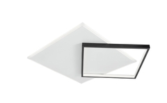 Plafon LED 48W negro-blanco