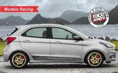 Faixa lateral Kit adesivo Novo Ford Ka - Modelo Racing