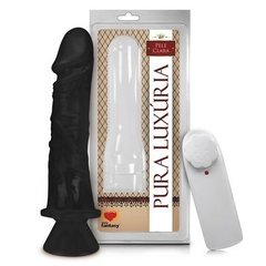 PRÓTESE VIBRADOR EXTERNO VENTOSA 17 X 4,2CM SEXY FANTASY PRETA