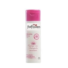 SABONETE ÍNTIMO LÍQUIDO 35ML HOT FLOWERS MORANGO COM CHAMPANHE