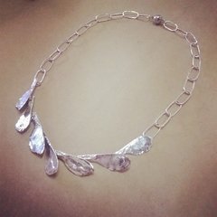 Collar Volar bañado en plata - comprar online