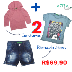 <PROMOÇÃO COMBO> Shorts Jeans + 2 Camisetas Amy