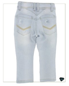 Calca Jeans Perna Reta Unissex Clara - Aziza Kids