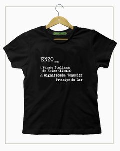 Camiseta Personalizada com Significado do Nome da Criança Escura