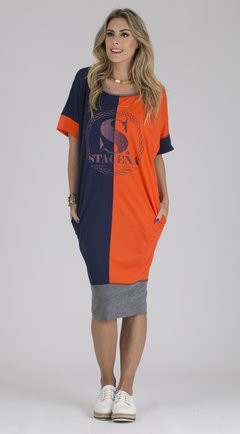 Vestido Tricollor - comprar online