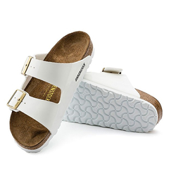 Imagen de Sandalia Birkenstock Arizona Birko Flor Patent White Narrow (B9516APW) 69