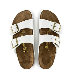Sandalia Birkenstock Arizona Birko Flor Patent White Narrow (B9516APW) 69