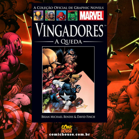 Coleção Oficial de Graphic Novels Marvel 34: Vingadores: A queda, de Brain Michael Bendis