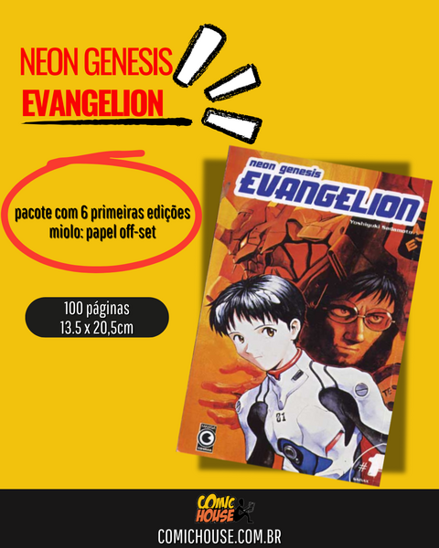 Neon Genesis Evangelion - Pacote com as edições 1 a 6 - editora Conrad