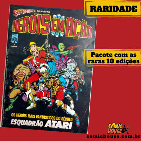 Heróis em Ação - Pacote com as dez edições - A primeira publicação mix de super-heróis da Editora Abril