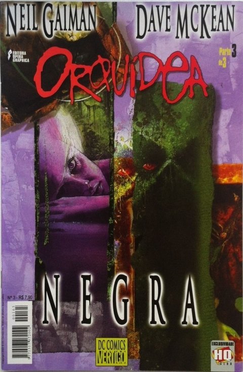 Orquídea Negra vol 3, de Neil Gaiman e Dave McKean