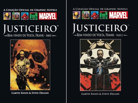 Coleção Oficial de Graphic Novels Marvel 18 e 19 : Justiceiro: Bem-Vindo de Volta Frank vol 1 e 2, de Garth Ennis