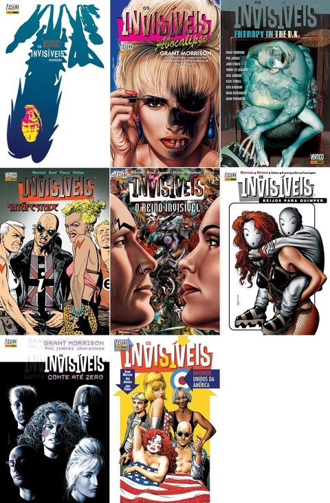 Pack Os Invisíveis, de Grant Morrison - 8 edições - Série Completa