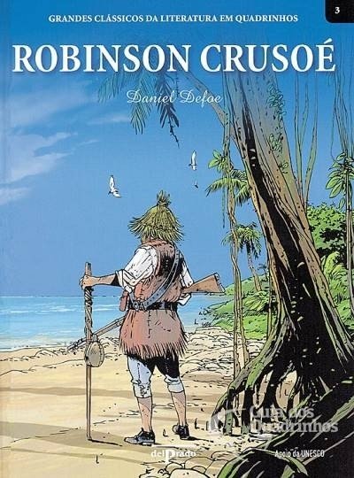 Grandes Clássicos da Literatura em Quadrinhos Vol 3 - Robinson Crusoé