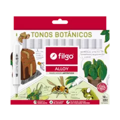 Marcadores artisticos Filgo Alloy x12 tonos botanicos