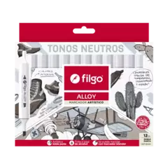 Marcadores artisticos Filgo Alloy x12 tonos neutros