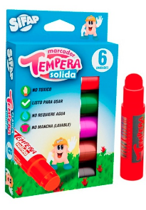 Tempera Sifap x 6 colores básicos