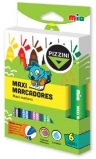 Marcadores Pizzini Maxi x 6 (8106)