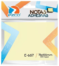 Notas Autoadhesivas Ezco 75 x 100 mm (100 hojas) - comprar online