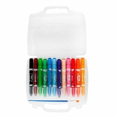 CRAYONES GEL EZCO VALIJA x 12 + PINCEL - comprar online