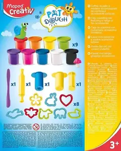 Juego Set Masa Plastilina Maped 9 Colores + 12 Accesorios - tienda online