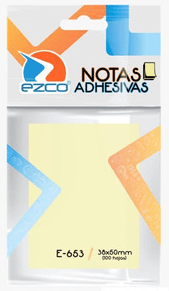 Notas Autoadhesivas Ezco 38 x 50 mm (100 hojas)