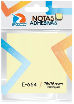 Notas Autoadhesivas Ezco 75 x 75 mm (100 hojas)