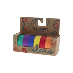 WASHI TAPE BOX 6 ROLLOS de 5mts RAINBOW - comprar online