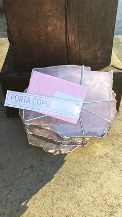 Porta copos ~ Quartzo Rosa