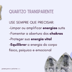 QUARTZO INCOLOR ponta para energizar ambiente na internet