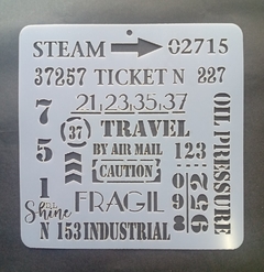 Sténcil Industrial Steam 15 x 15