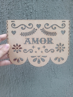 Banderita Mexicana Amor 15 x 20 cm